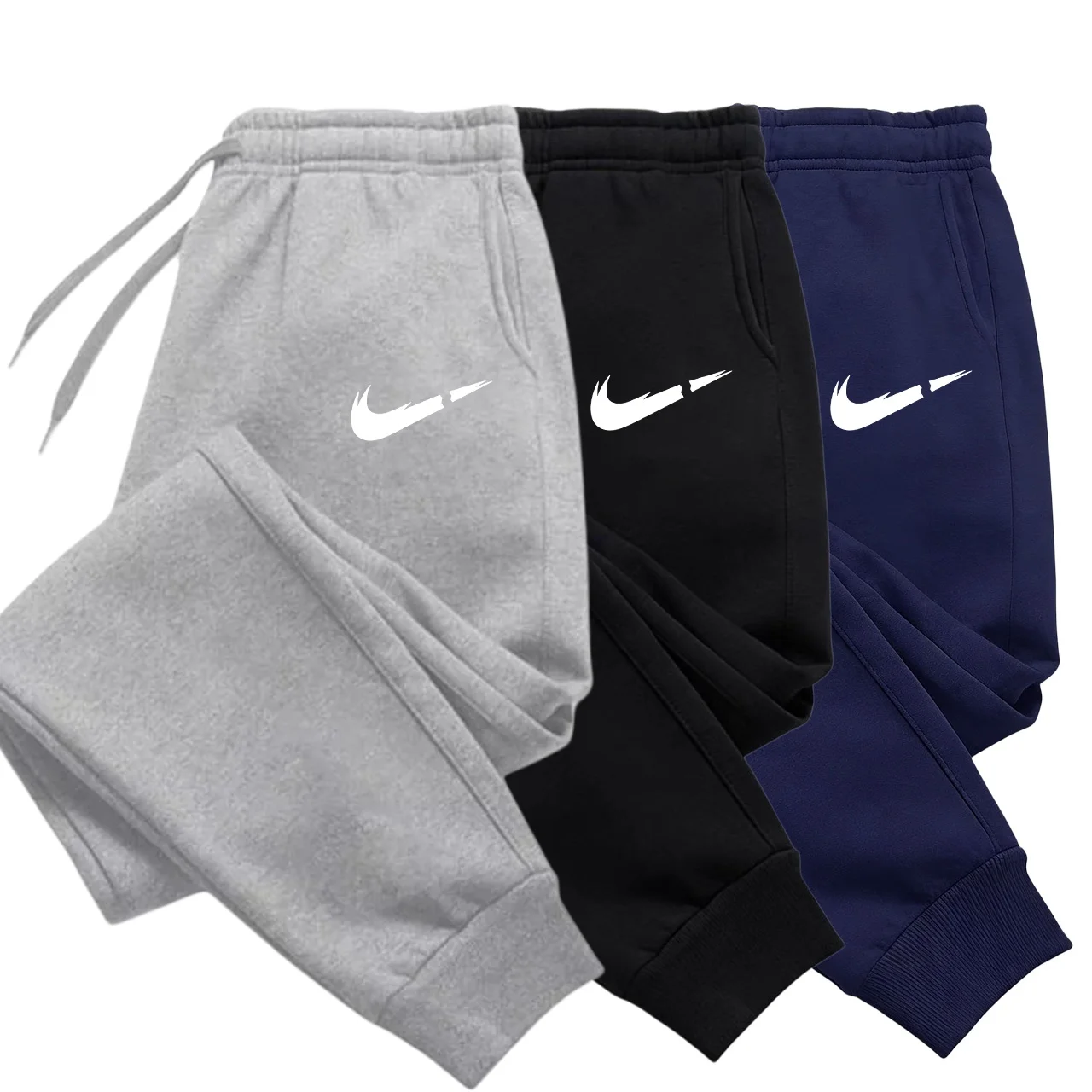 Printed logo pants, men's fashion sport pants, drawstring sport pants, casual loose pants, wholesale sport pants
