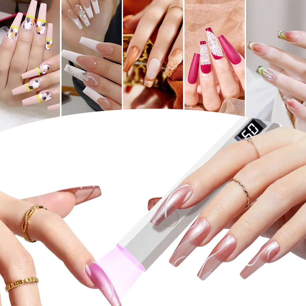 YIKOOLIN Rechargeable Handheld UV LED Nail Lamp 3W Portable Mini Gel Polish Dryer 2 Timer Setting USB Charging Manicure Tool Hom - Image 6