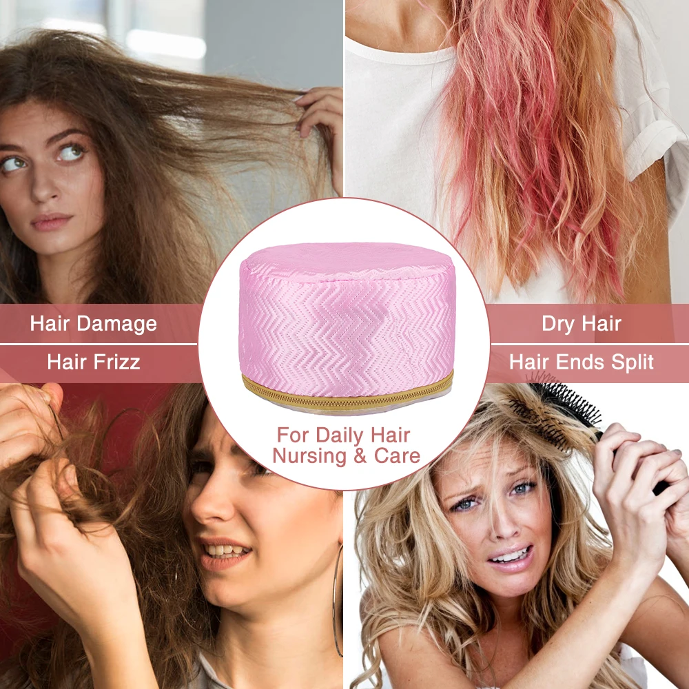Thermal Treatment Hair Cap Heating Hair Steamer Nourishing Care Accessories Bonnets for Women Hair Dryer Home Spa Salon Styling - Image 14