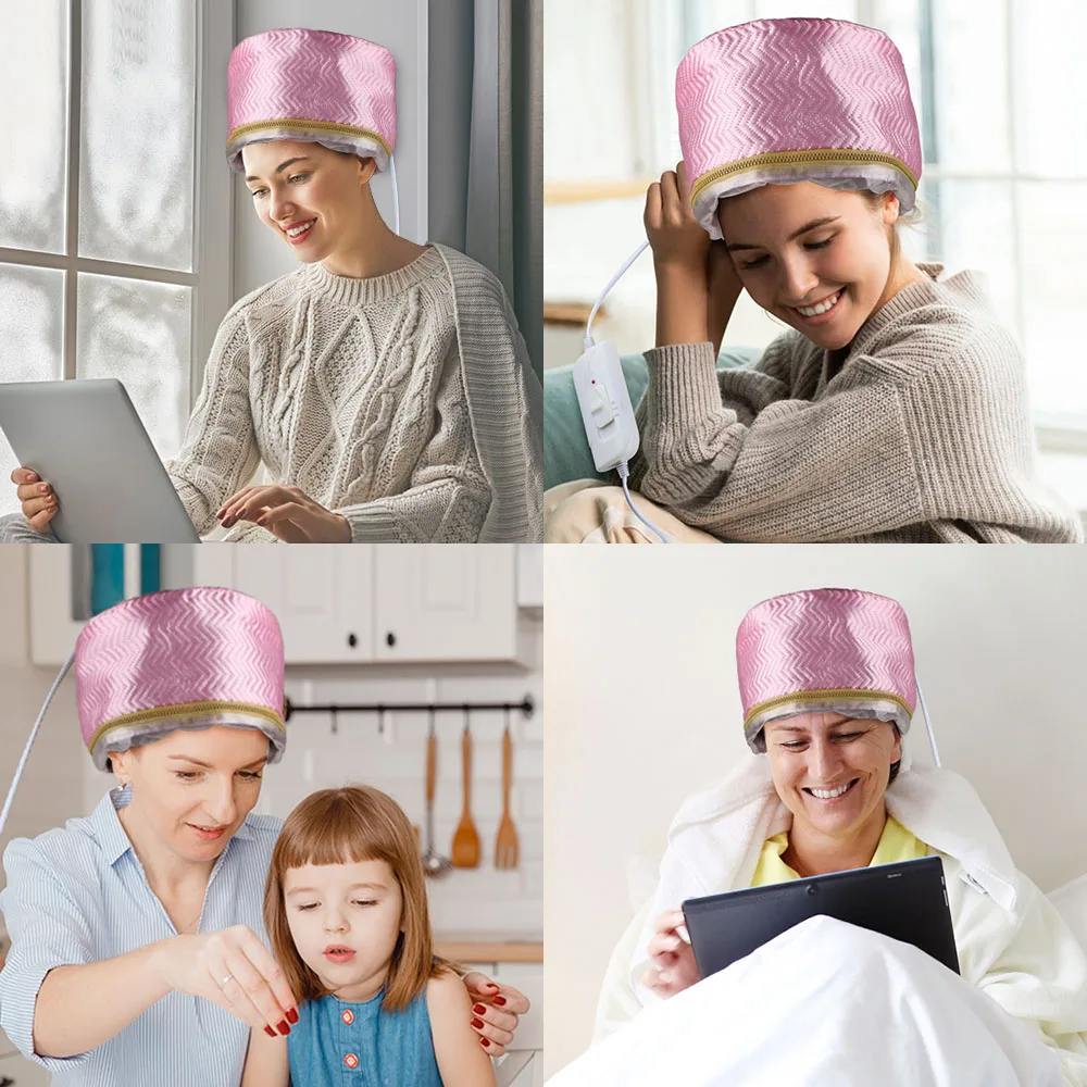 Thermal Treatment Hair Cap Heating Hair Steamer Nourishing Care Accessories Bonnets for Women Hair Dryer Home Spa Salon Styling - Image 13