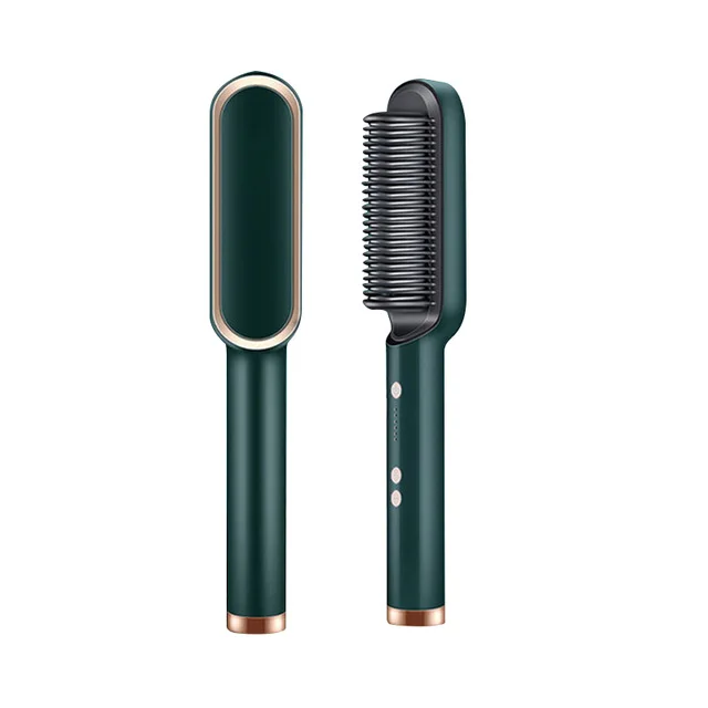 Electric PTC Heat Straightening Brush One Step Hair Dryer 3 In 1 Ceramic Flat Iron Women Hair Straightener Comb And Curling - Image 20