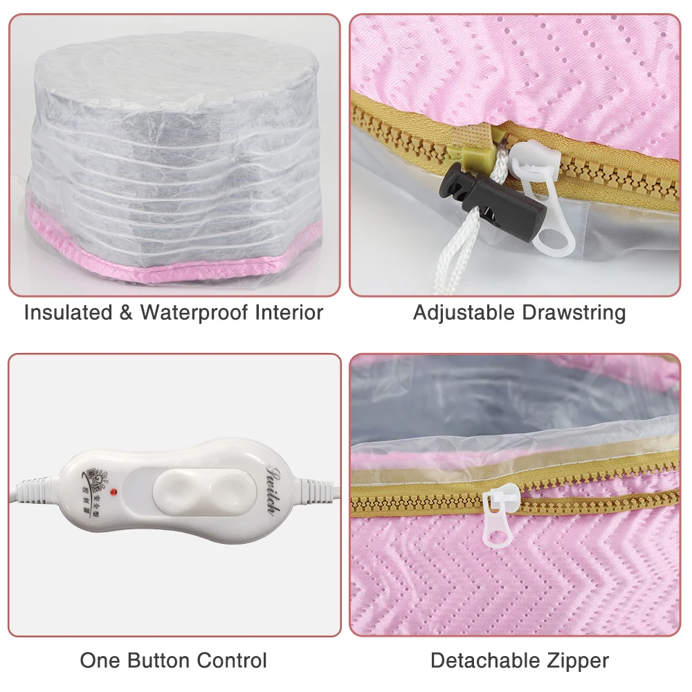 Thermal Treatment Hair Cap Heating Hair Steamer Nourishing Care Accessories Bonnets for Women Hair Dryer Home Spa Salon Styling - Image 12