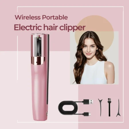 Cordless Split End Hair Trimmer for Dry, Damaged, Brittle, Curly, Frizzy, or Straight Hair, Automatic Women Hair Cutting Machine