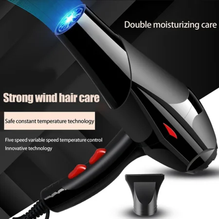 HUA HUA High Power Hair Dryer Blue Light Cold And Hot Wind Adjustable Salon Style Home Use Electric Blow Dryer
