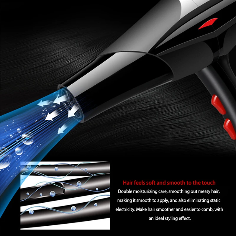 HUA HUA High Power Hair Dryer Blue Light Cold And Hot Wind Adjustable Salon Style Home Use Electric Blow Dryer - Image 7