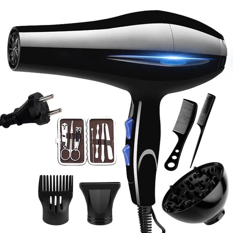 Hair Dryer 2200W Professional Powerful Hair Dryer Fast Heating Hot And Cold Adjustment Ionic Air Blow Dryer with Air Collecting - Image 9